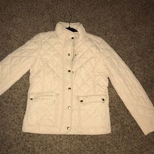 Jcrew puffer coat in cream